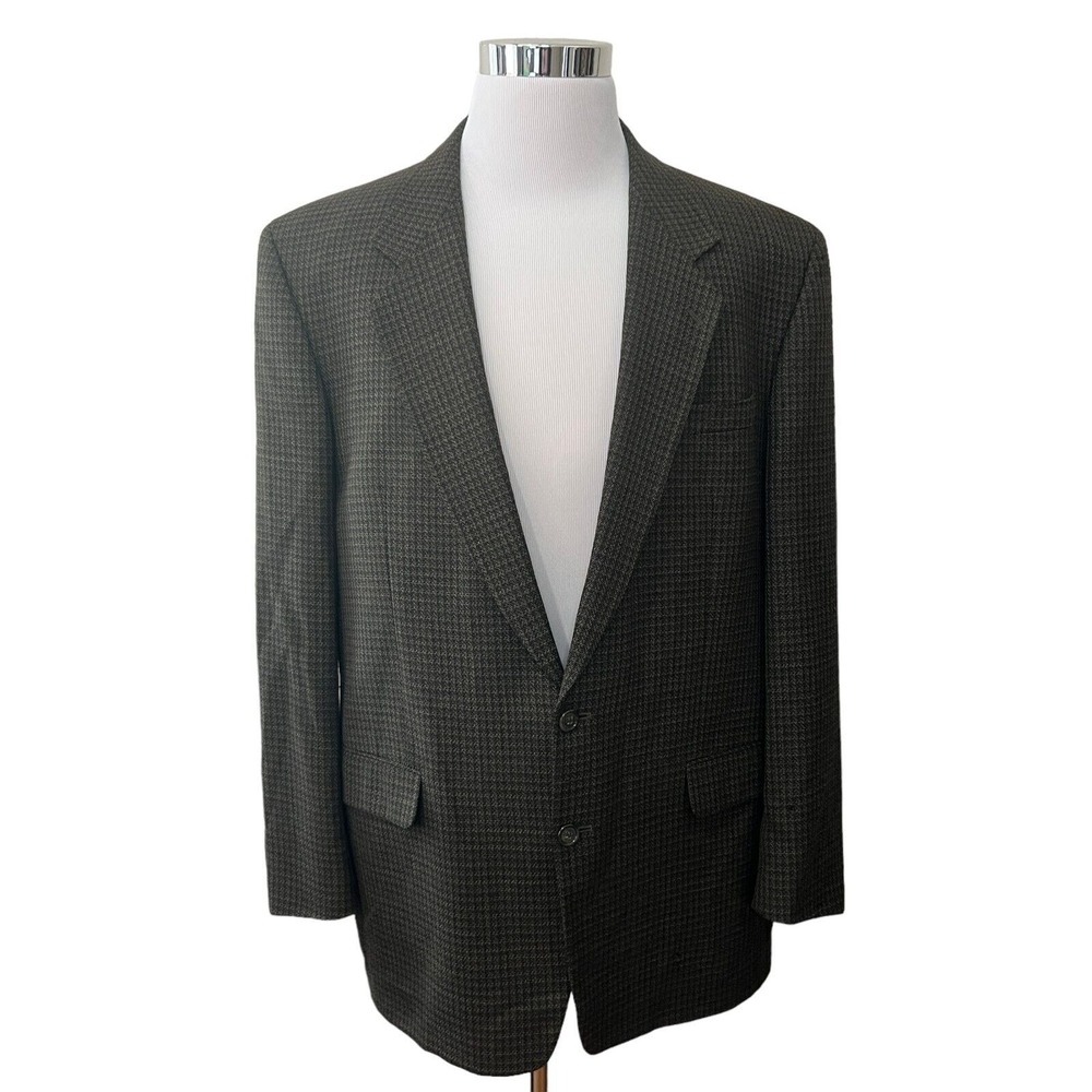 CRICKETEER Vtg Plaid Tweed Blazer Suit Coat Jacket Mend 46L Academia Vintage‎